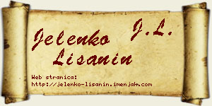Jelenko Lišanin vizit kartica